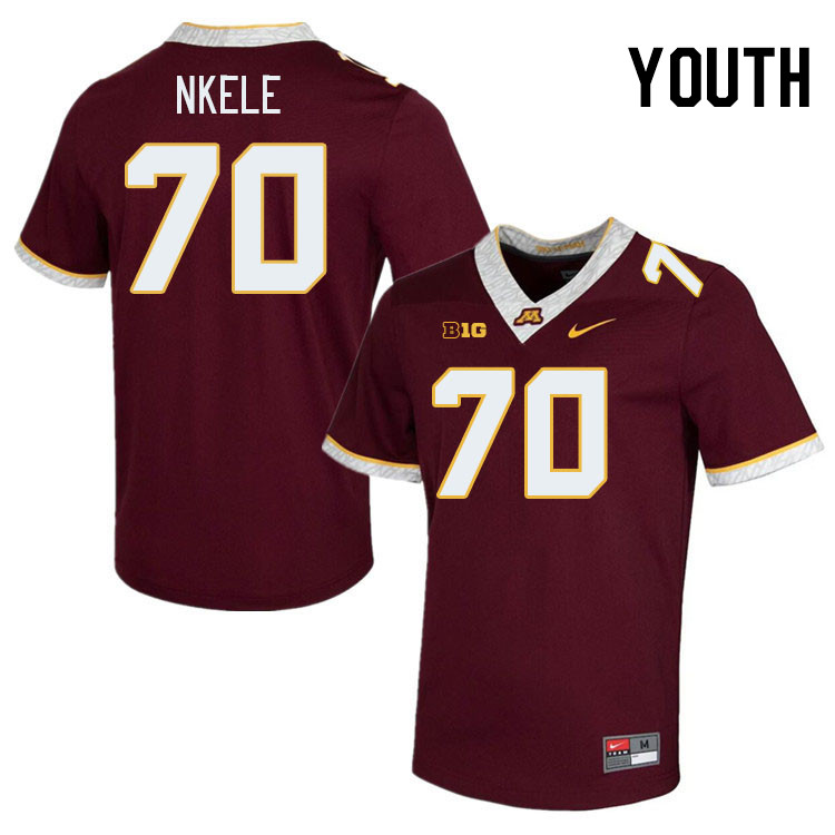 Youth #70 Aluma Nkele Minnesota Golden Gophers College Football Jerseys Stitched-Maroon